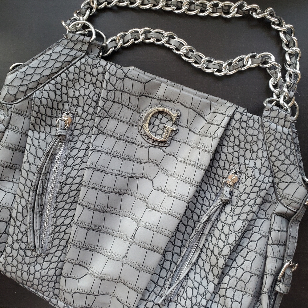 Celeste Croc-Embossed Hobo Bag